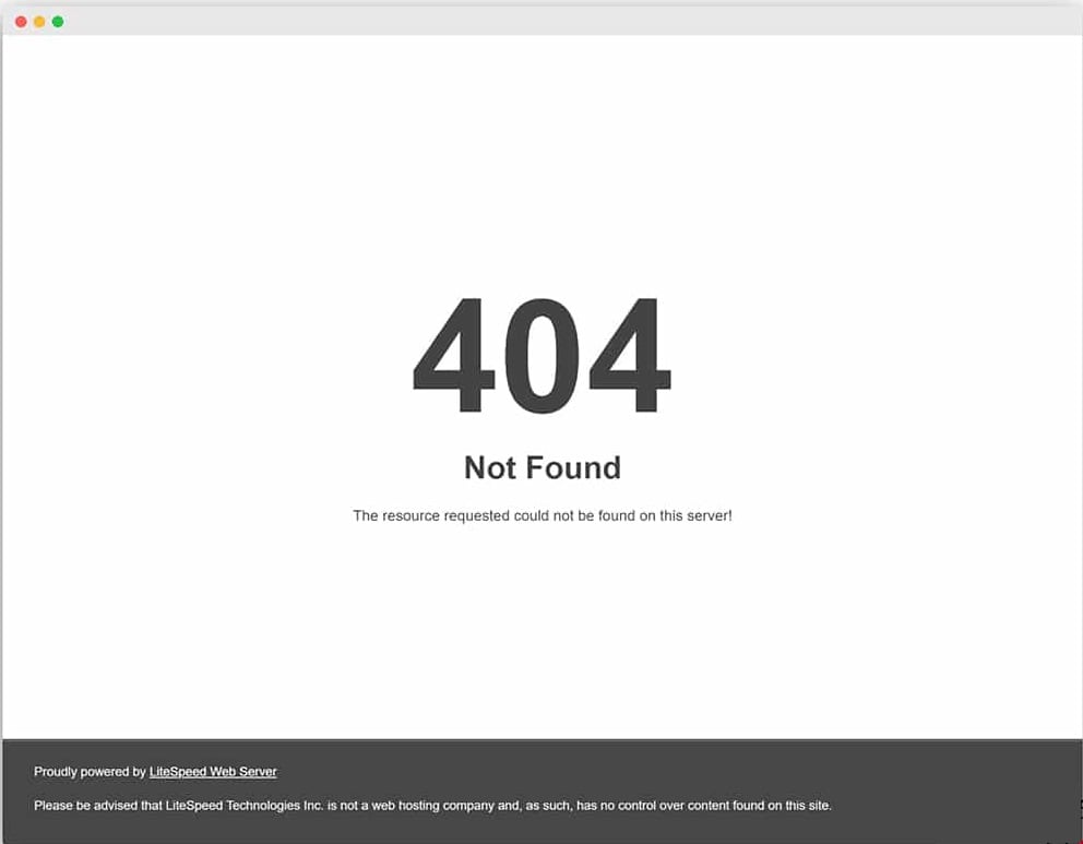 404 not found error in wordpress using litespeed web servers