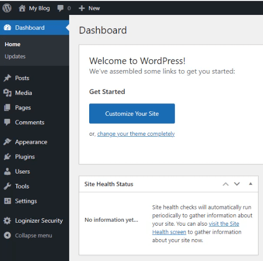 wordpress loggged in with new details